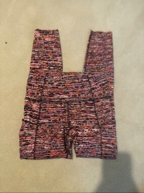 Lululemon Fast and Free Tight II 25" *Nulux
Flash Pleat Orange Multi